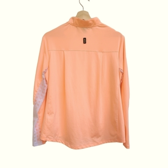 Jamie Sadock Light-weight 1/4 Zip Shirt, Sheer Undersleeve, Long Sleeve, Size M - Picture 2 of 14
